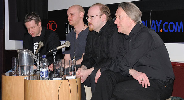 Pauls Cornell and Duffield, Daniel Merlin Goodbrey and Bryan Talbot at Sci-Fi London 8